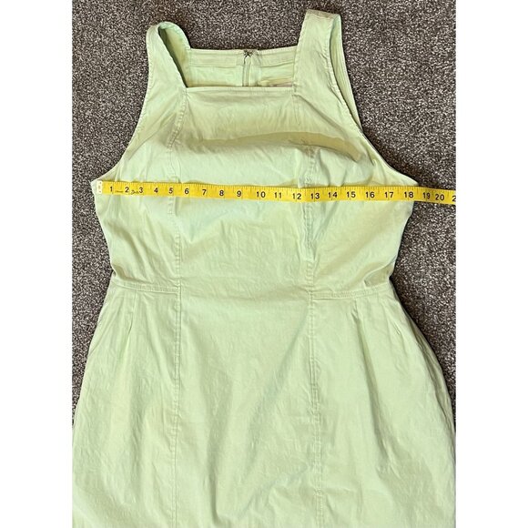 Maeve Anthropologie Mini Dress Size Large Sleeveless Volume Hip Green Stretch - Picture 6 of 15